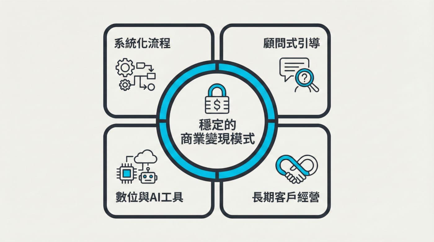 挑選線上銷售課程的4大核心評估維度圖